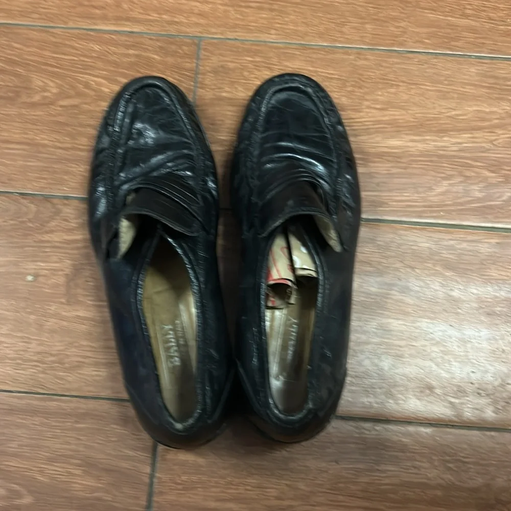 Original‎ BALLY Black Leather Formal Shoes Men's